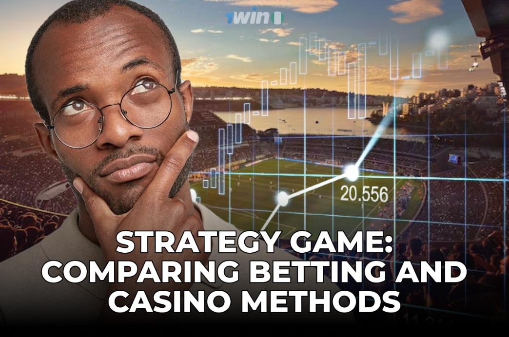Visual representation of a strategy game that contrasts betting strategies with casino gaming methods.